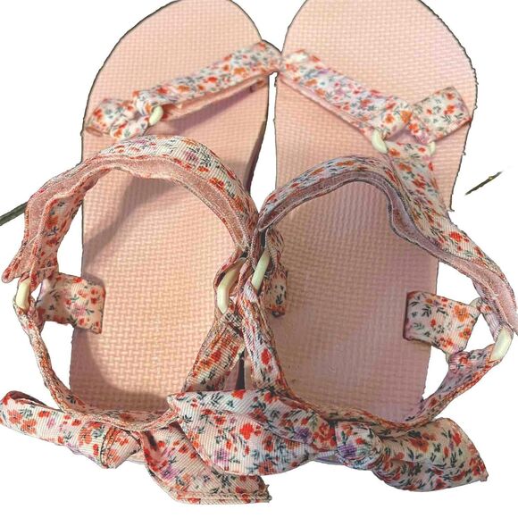 Coquette Cottagecore feminine vintage aesthetic comfort Strap Sandals With bow 9 - Picture 4 of 4